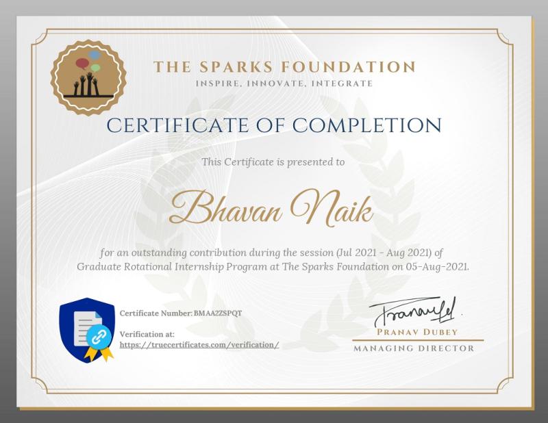 Completion Certificate